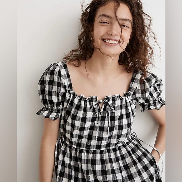 Madewell Tiered Mini Dress XL - Picture 3 of 9